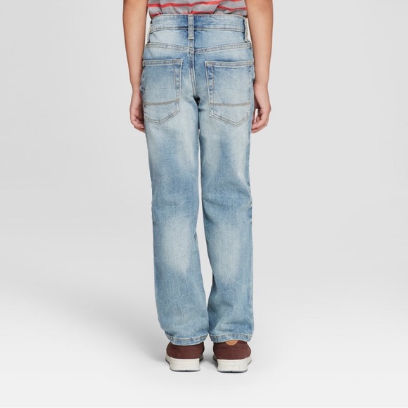 Straight-fit mid-rise stretch jeans - Picture 2 of 2